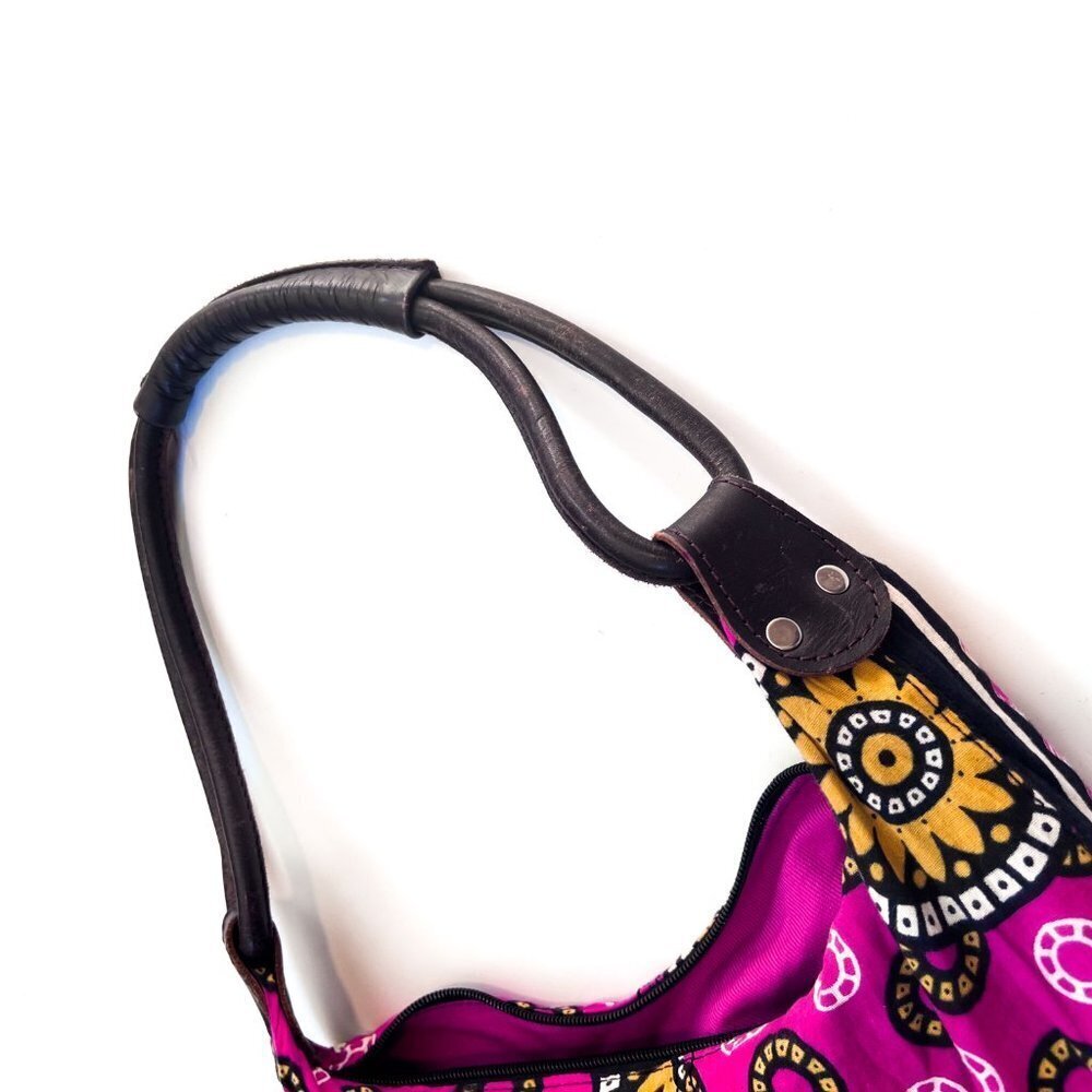 Annabelle Thom Leather and cloth Hobo Bag - Picture 4 of 9
